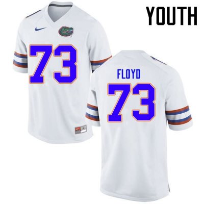 Youth Florida Gators #73 Sharrif Floyd NCAA Nike White Authentic Stitched College Football Jersey FKP7662FH